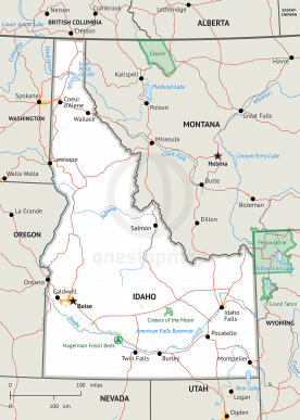 map of Idaho